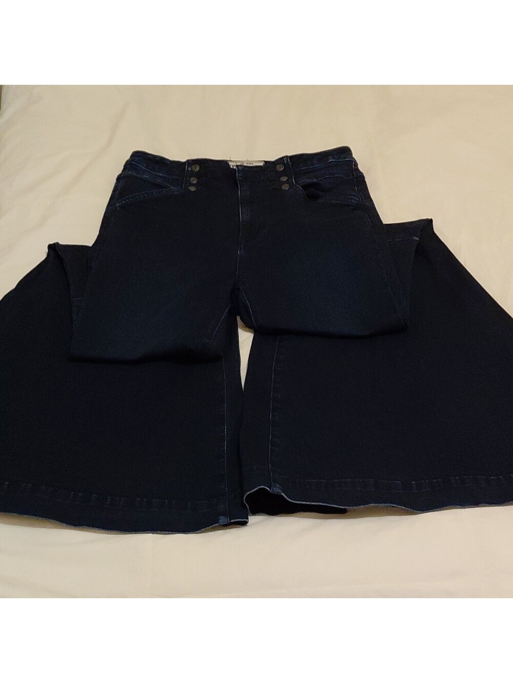 Free People FP Dark Wash High Rise Flared Jeans Excellent Condition Stretch #887